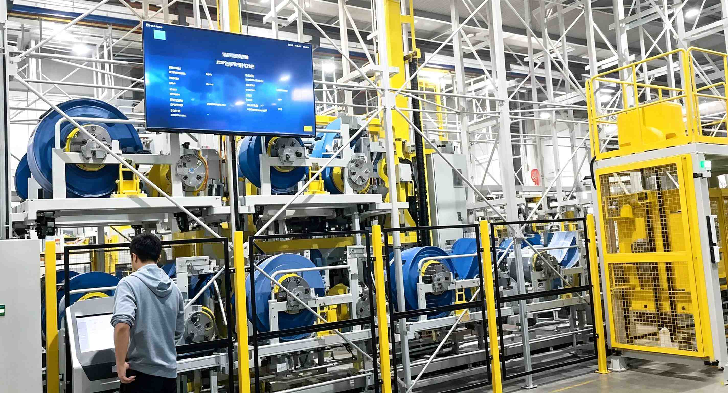 Three-dimensional warehouse of all-steel, semi-steel finished products and semi-components