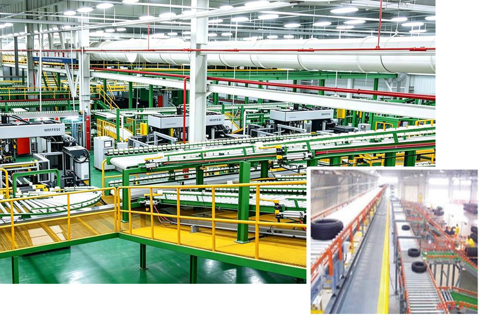 All-steel and semi-steel tire embryo finished product inspection automatic logistics line