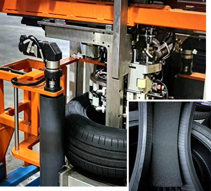 Tire silent cotton and supporting production equipment