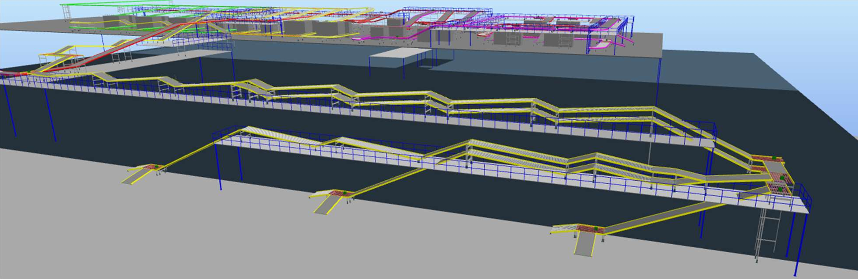 Finished product logistics plan - 3D screenshots of each work station introduction